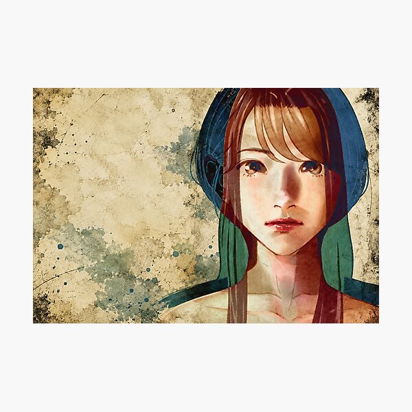 Item preview, Japanese Anime Girl Sketch Art designed and sold by chookiebookie.
