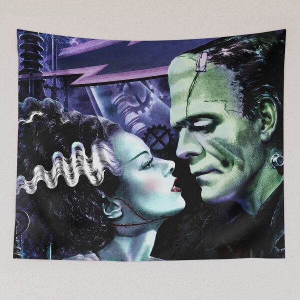 Item preview, Bride & Frankie – Monsters in Love Classic Horror Art designed and sold by monstermangraphic.