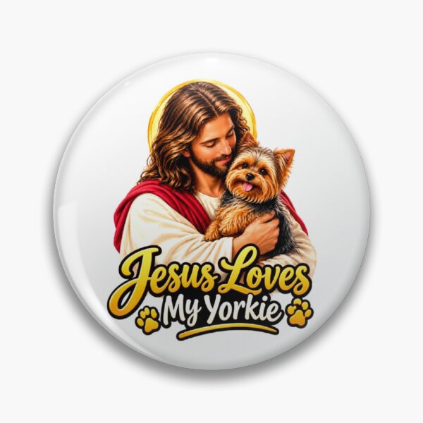 Item preview, Jesus Loves My Yorkie – Christian Yorkshire Terrier Dog Lover Faith Design designed and sold by Obinne.