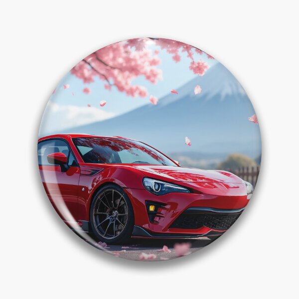 Artikelvorschau, GR86 JDM Sportwagen | Roter GR86 Sakura Kirschblüten am Berg Fuji entworfen und verkauft von RCStoreUy.