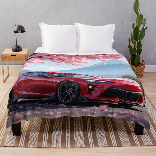 Item preview, GR86 JDM Sports Car | Red GR86 Sakura Cherry Blossoms Mount Fuji designed and sold by RCStoreUy.