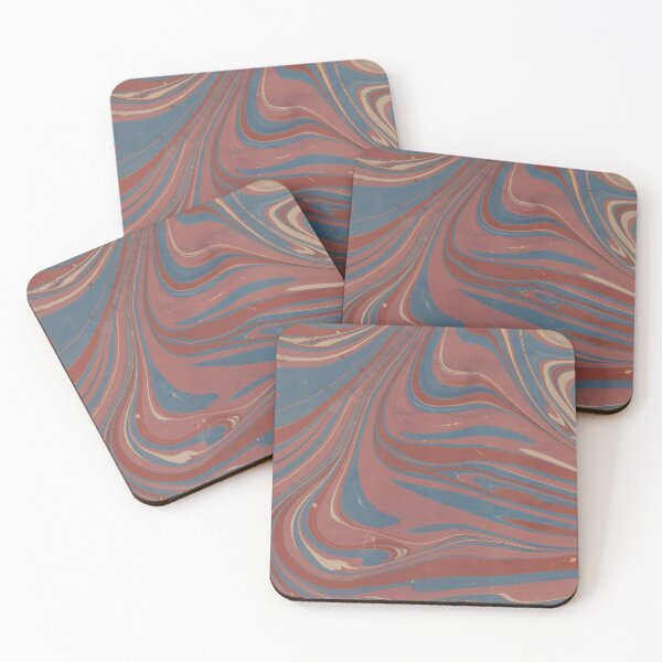 Item preview, Antique French Marbling Pattern Dusty Rose designed and sold by footnotes-club.