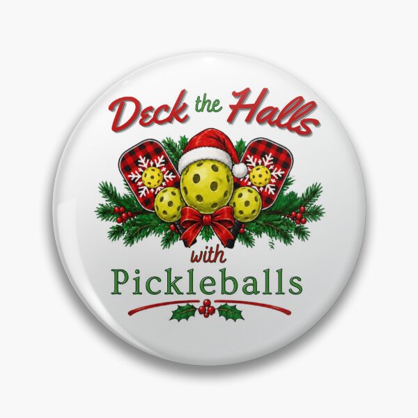 Artikelvorschau, Deck The Halls with Pickleballs T-Shirt entworfen und verkauft von Pickleball 623.