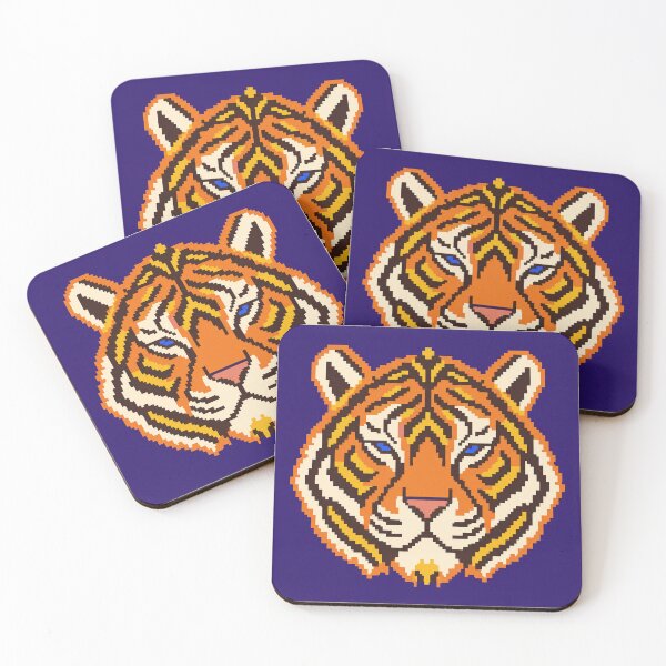 Item preview, Royal Tiger Needlepoint – Geometric Tiger Cushion Design designed and sold by astersgraphics.