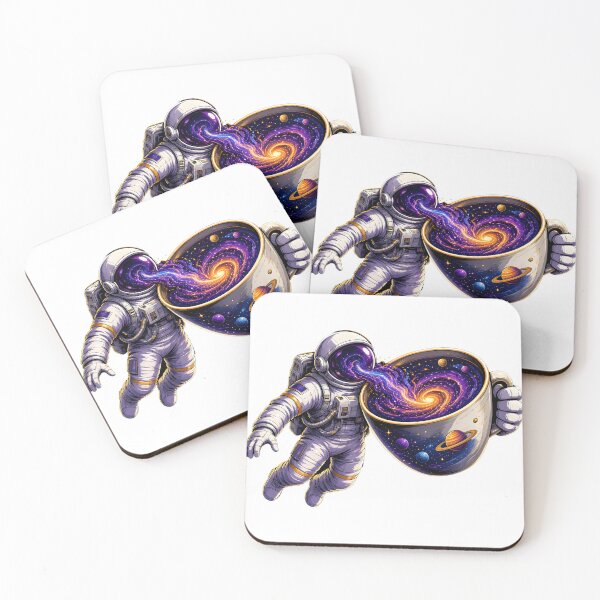 Item preview, Astronaut Drinking Galaxy Coffee designed and sold by OddLittleGoods.