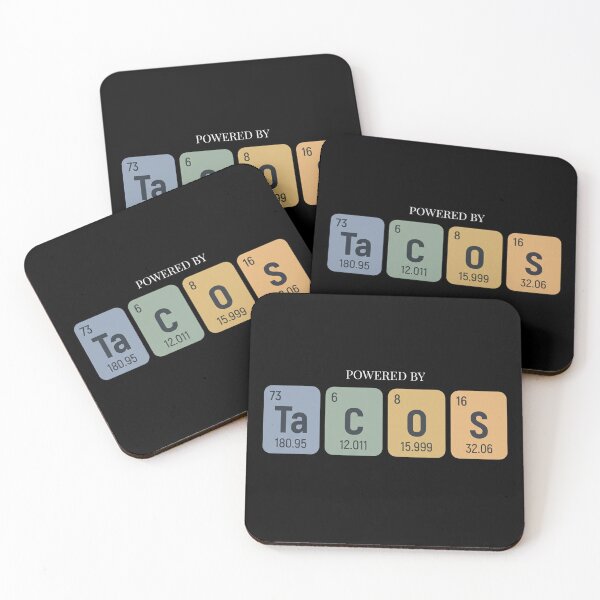 Item preview, Powered By Tacos Periodic Table Chemistry Art designed and sold by EnigmaticGoth.