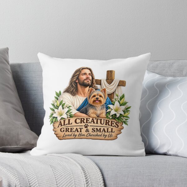 Item preview, All Creatures Great & Small – Christian Dog Lover Yorkshire Terrier Faith Design designed and sold by Obinne.