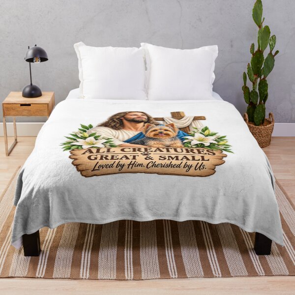 Item preview, All Creatures Great & Small – Christian Dog Lover Yorkshire Terrier Faith Design designed and sold by Obinne.