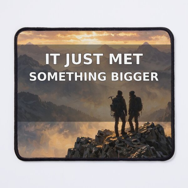 Item preview, It Just Met Something Bigger Hiking Shirt — Courage & Resilience Gift designed and sold by CalderVeritas.