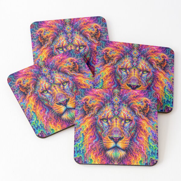 Aperçu de l'œuvre Lion psychédélique LSD créée et vendue par hyperbeast store.