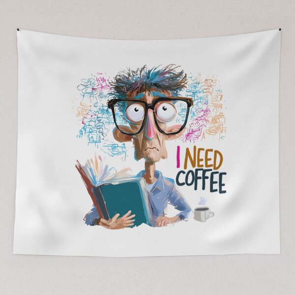 Item preview, Funny Teacher Cartoon Caricature designed and sold by Retro Whimsy.