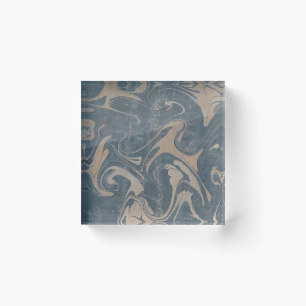 Item preview, Vintage Fantasy Distressed Marbling Slate Blue designed and sold by footnotes-club.