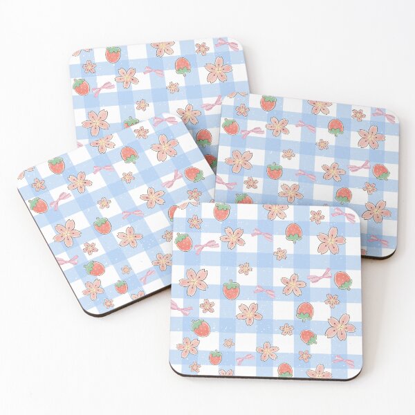 Item preview, Cute Summer Berry and Blue Gingham Design for Stickers, T-Shirts, Phone Cases, Tote Bags, Notebooks, Mugs, Pillows, Art Prints, Laptop Sleeves, Leggings, Dresses, and Backpacks designed and sold by ArtwithRabbit.
