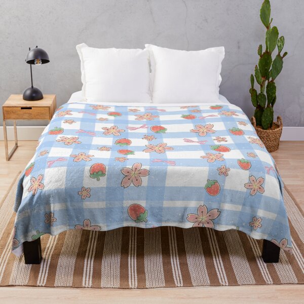 Item preview, Cute Summer Berry and Blue Gingham Design for Stickers, T-Shirts, Phone Cases, Tote Bags, Notebooks, Mugs, Pillows, Art Prints, Laptop Sleeves, Leggings, Dresses, and Backpacks designed and sold by ArtwithRabbit.