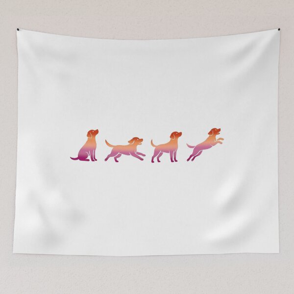 Item preview, Puppies Playing with Lesbian Flag - Cozy Gradient Silhouettes designed and sold by Goodthingstree.