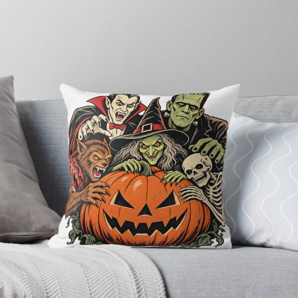 Item preview, Classic Halloween Monsters Around Pumpkin designed and sold by DaEeX.