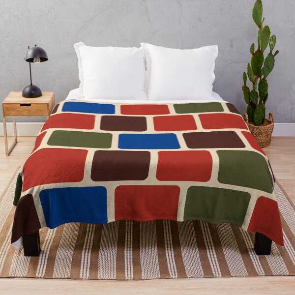 Item preview, Soft Check – Retro Modern Geometric Blanket Pattern designed and sold by astersgraphics.