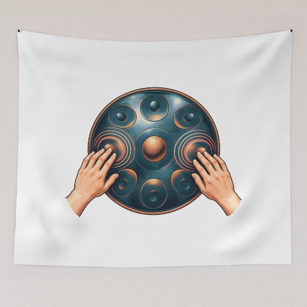 Aperçu de l'œuvre Handpan sous des mains rythmiques créée et vendue par Philippa Shop.