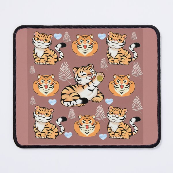 Item preview, Lucky Chibi Tigers Pattern Cute Kawaii Design designed and sold by Azurart2.