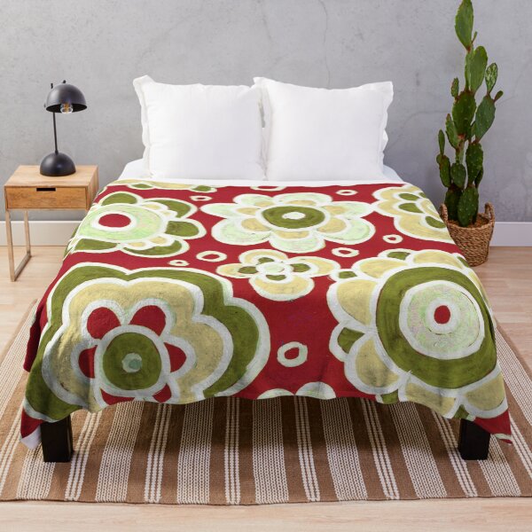 Item preview, Bold Red Flower Garden Pattern designed and sold by Fani*.