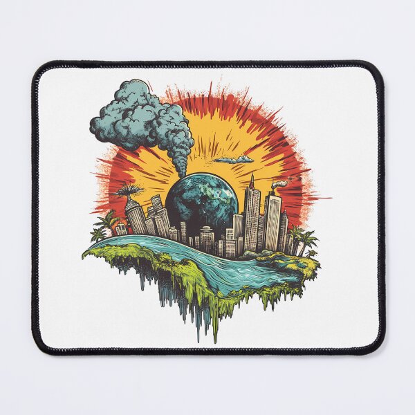 Item preview, Floating Island City with Smoking Planet designed and sold by Khan06.