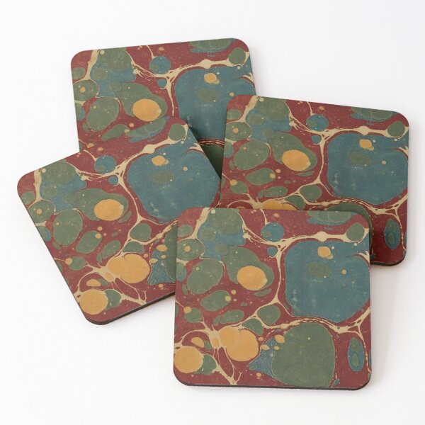 Item preview, Vintage Stone Marbled Pattern Red & Green designed and sold by footnotes-club.