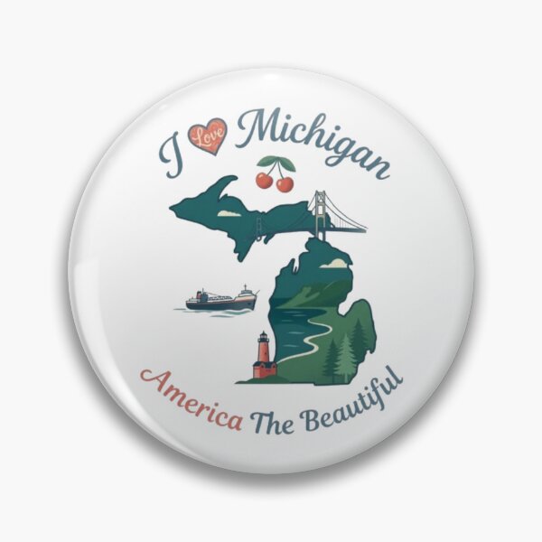 Item preview, Michigan USA Travel Souvenir – Great Lakes State Tourist T-Shirt designed and sold by Illumine-World.