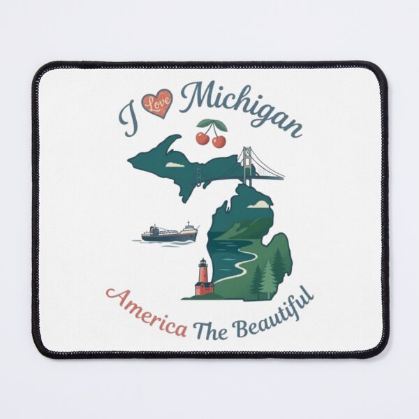 Item preview, Michigan USA Travel Souvenir – Great Lakes State Tourist T-Shirt designed and sold by Illumine-World.