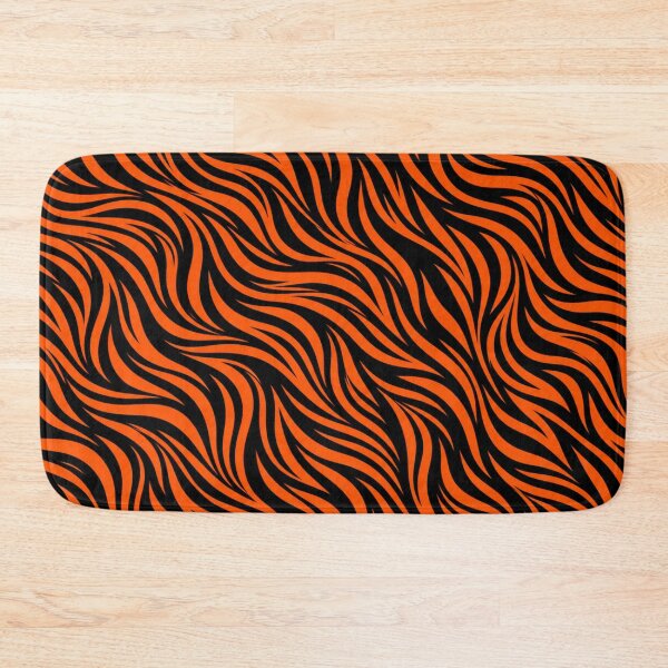 Artikelvorschau, Electric Orange & Black Stripes – Bold Abstract Pattern entworfen und verkauft von HO•Designs.