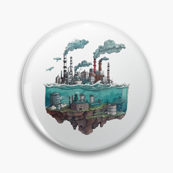 Item preview, Polluted Island with Factories and Dead Fish designed and sold by Khan06.