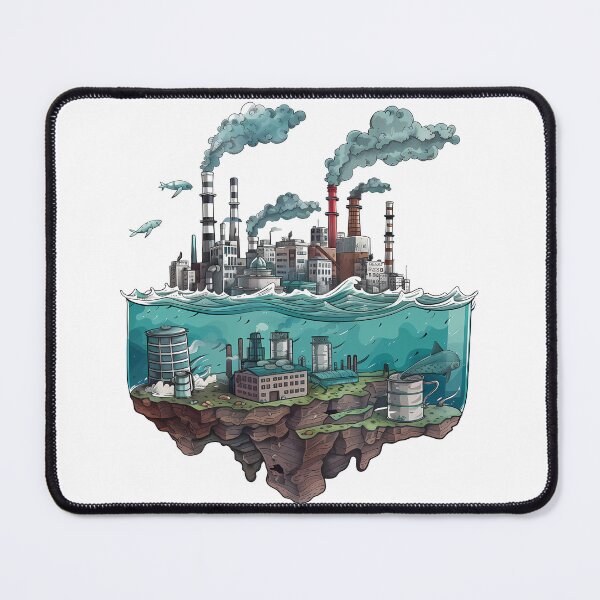 Item preview, Polluted Island with Factories and Dead Fish designed and sold by Khan06.