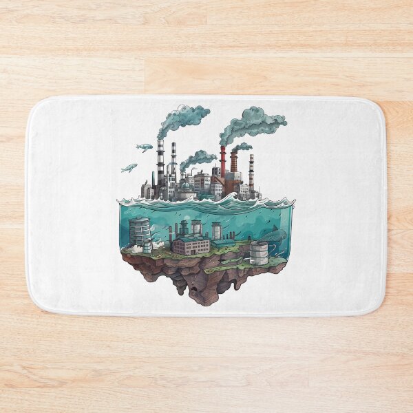 Item preview, Polluted Island with Factories and Dead Fish designed and sold by Khan06.