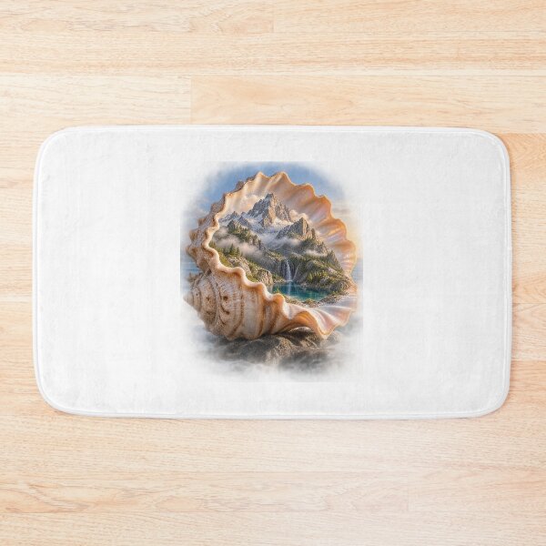 Item preview, Mountain Inside a Giant Seashell – Surreal Nature Landscape Art designed and sold by okay 2 look .
