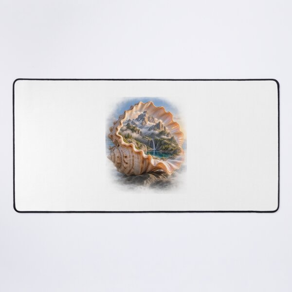 Item preview, Mountain Inside a Giant Seashell – Surreal Nature Landscape Art designed and sold by okay 2 look .