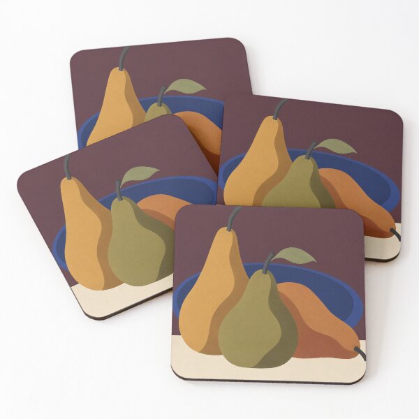 Item preview, Pear Table – Modern Mid Century Fruit Art Print designed and sold by astersgraphics.