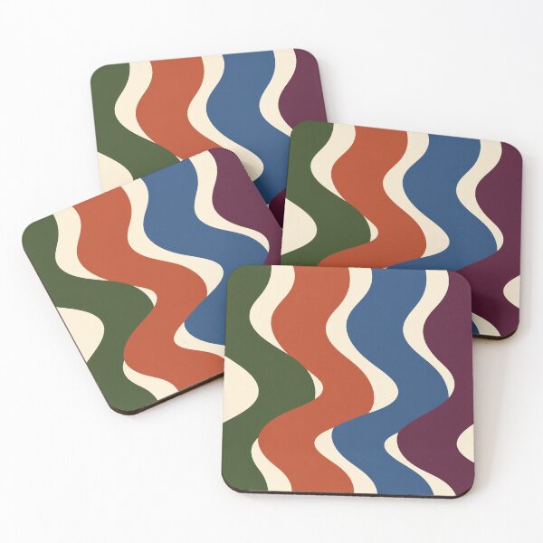 Item preview, Columna de marea – Cortina de ducha moderna con diseño abstracto de olas designed and sold by astersgraphics.
