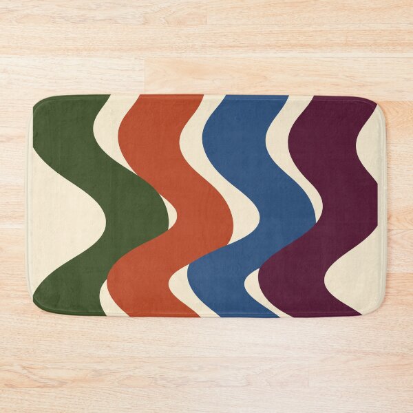 Item preview, Tide Column – Modern Abstract Wave Shower Curtain designed and sold by astersgraphics.