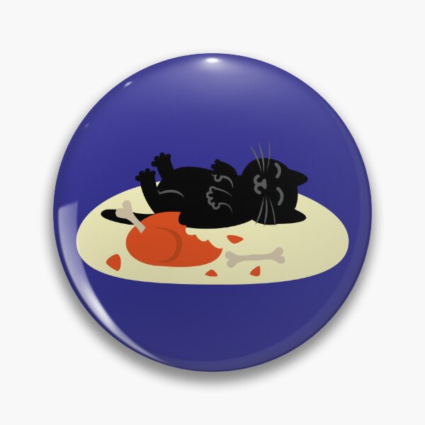 Item preview, Funny Food Coma Black Cat - Roasted Chicken Dinner designed and sold by fishdesigns.
