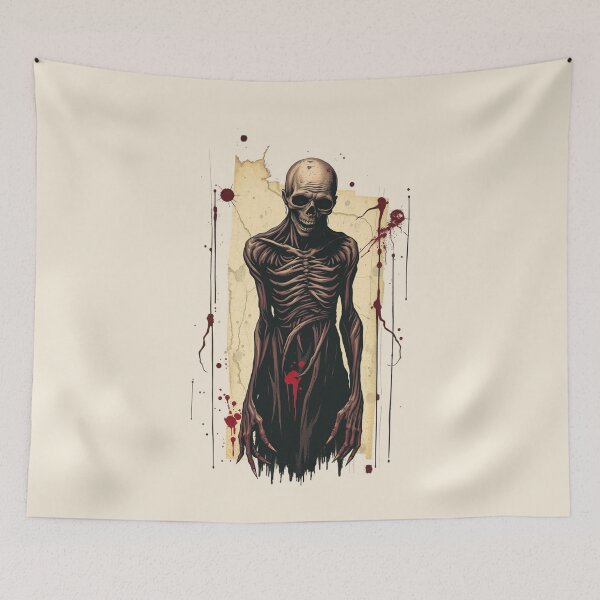 Item preview, Gothic Ghoul Skeleton Trash Polka Graphic Art designed and sold by ERODED SELF.