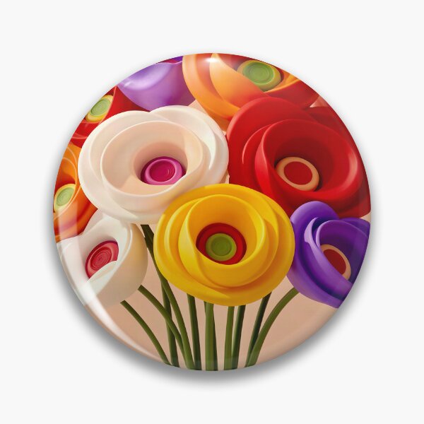 Item preview, 3D Layered Papercraft Floral Ribbon Abstract designed and sold by Vicky Brago-Mitchell®.