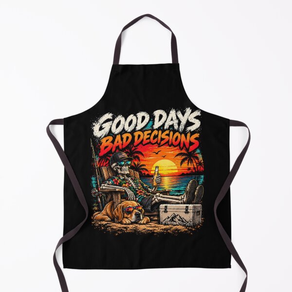 Item preview, Good Days Bad Decisions – Funny Skeleton Vacation Design designed and sold by Petrichor82.
