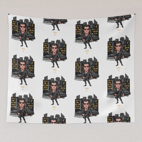 Aperçu de l'œuvre Une caricature amusante de City at Night Cobra avec Sylvester Stallone créée et vendue par vectorlove.