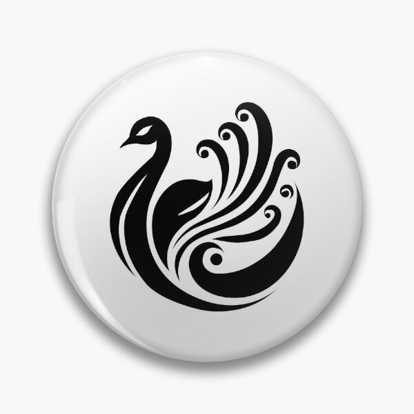 Item preview, Peacock – Minimalist black and white design designed and sold by SivaroStudio.