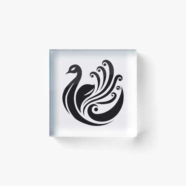Item preview, Peacock – Minimalist black and white design designed and sold by SivaroStudio.