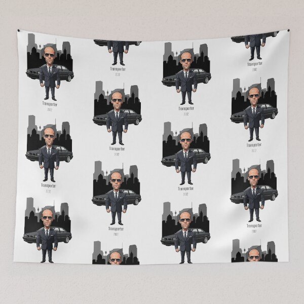 Item preview, Jason Statham as the Transporter in the city at night. designed and sold by vectorlove.