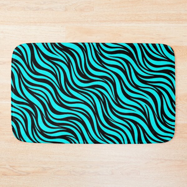 Artikelvorschau, Electric Turquoise & Black Waves – Abstract Zebra Pattern entworfen und verkauft von HO•Designs.
