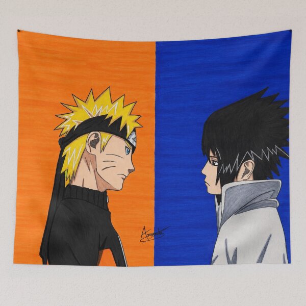 Artikelvorschau, Naruto und Sasuke Ewige Rivalität (FAN ART) entworfen und verkauft von Amanda-Drawing.