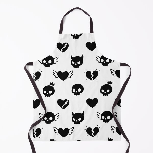 Item preview, Gothic Skulls and Hearts Seamless Pattern designed and sold by Skulls & Calaveras.