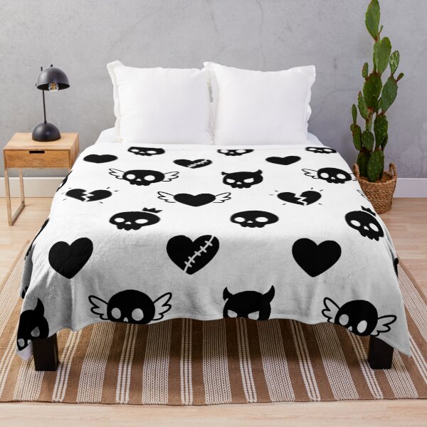 Item preview, Gothic Skulls and Hearts Seamless Pattern designed and sold by Skulls & Calaveras.