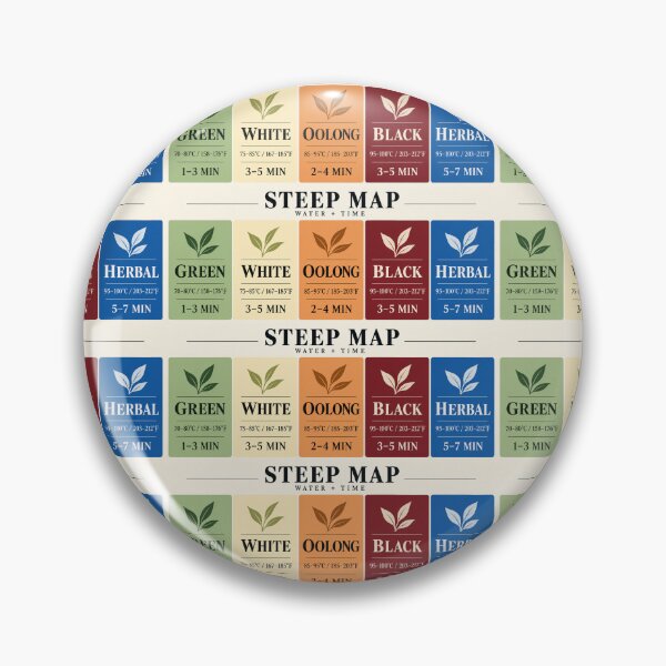 Item preview, Steep Map – Tea Brewing Guide Mug designed and sold by astersgraphics.